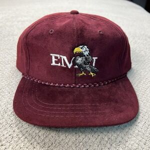 Vintage 1990s Eastern Michigan University Eagles velvet Snapback Hat